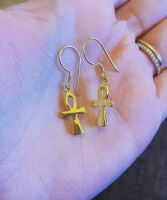 Gold plated Ankh Earrings