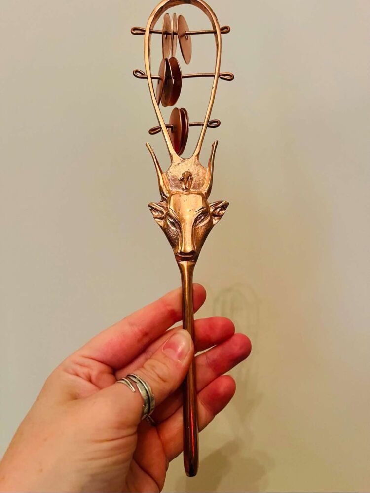 Hathor Sistrum - Cow Head.