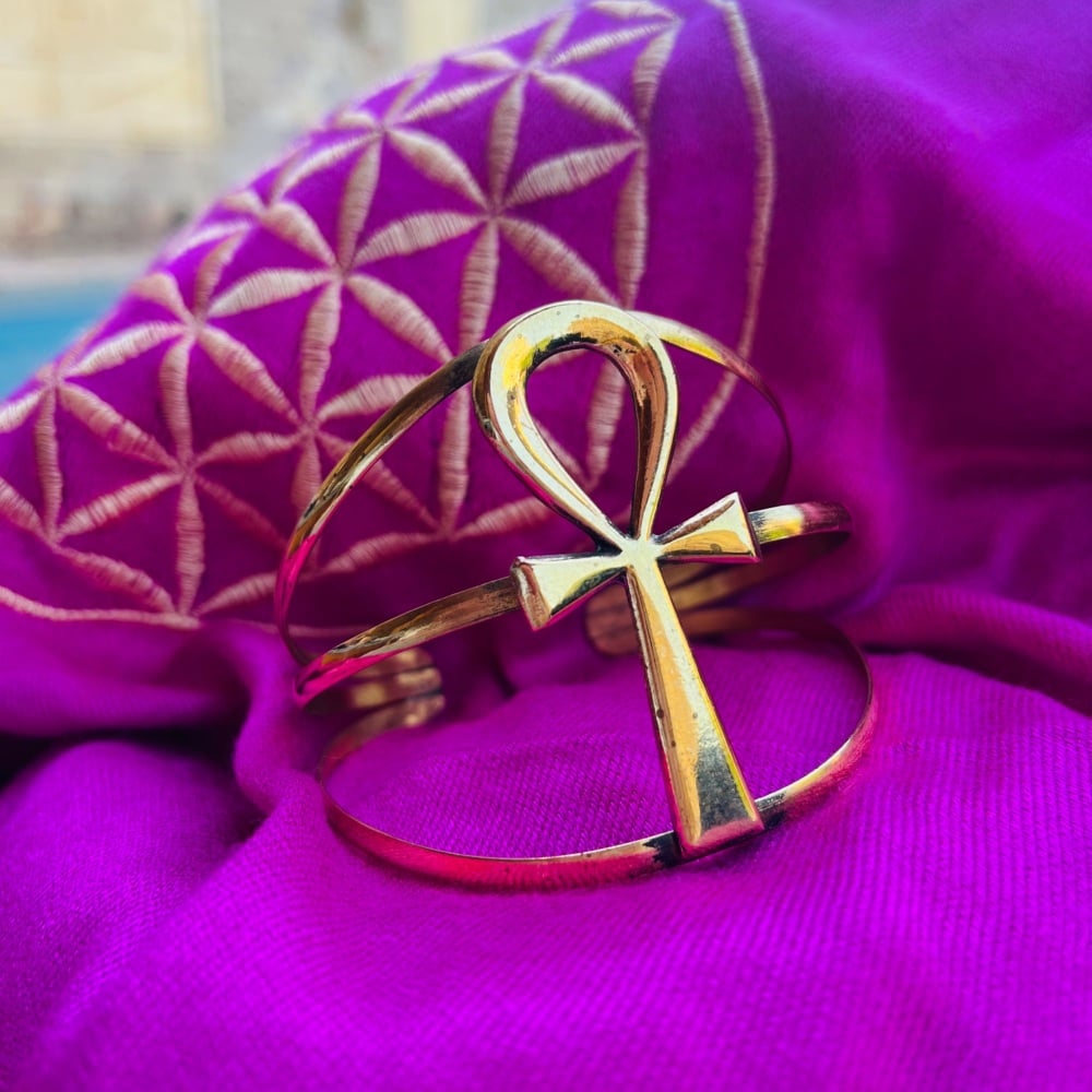 Brass Ankh Bangle