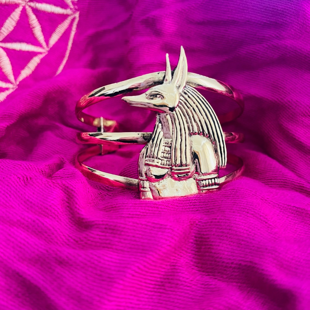 Brass Anubis Bangle