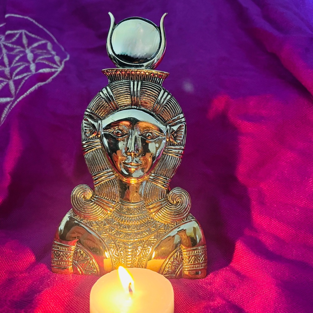 Brass Hathor Bust