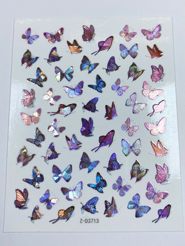 Coloured holographic butterflies 3