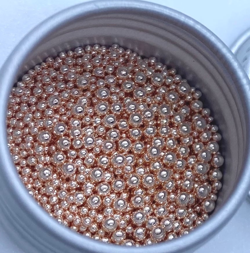 Rosé Gold Stainless Steel Caviar Beads