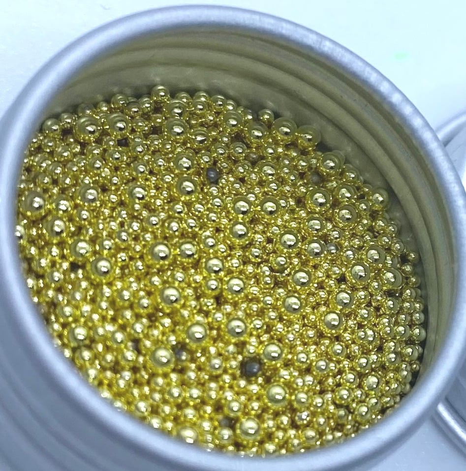 Gold Stainless Steel Caviar Beads