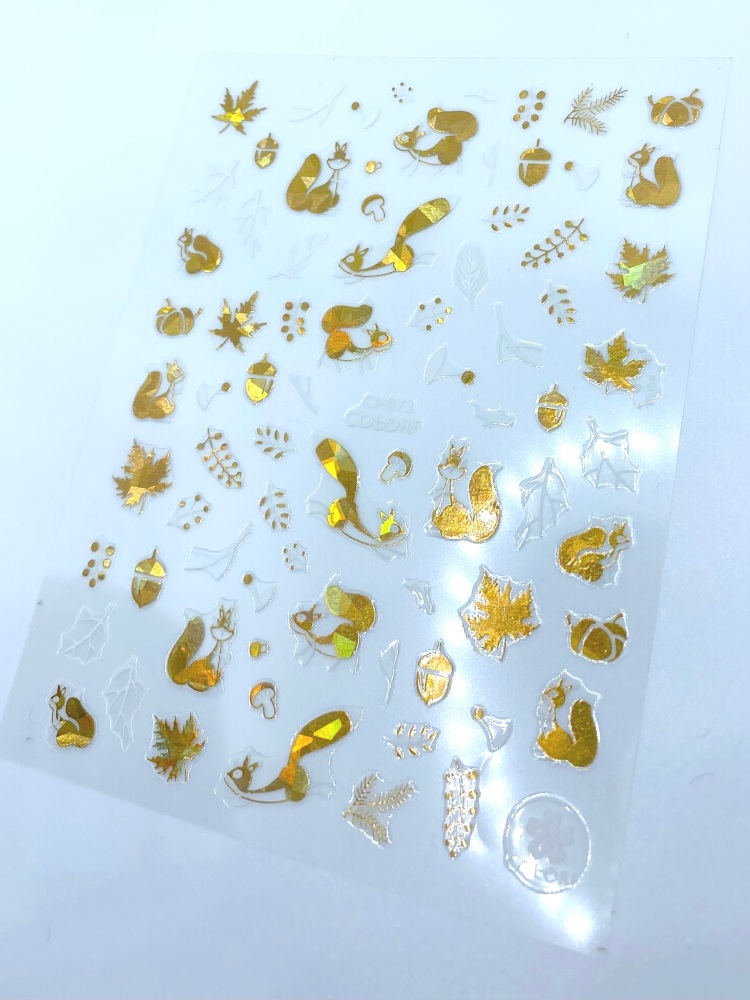 Autumn Holographic themed stunning sticker sheet