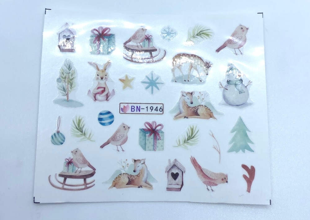 A Water Colour Christmas water decal sheet