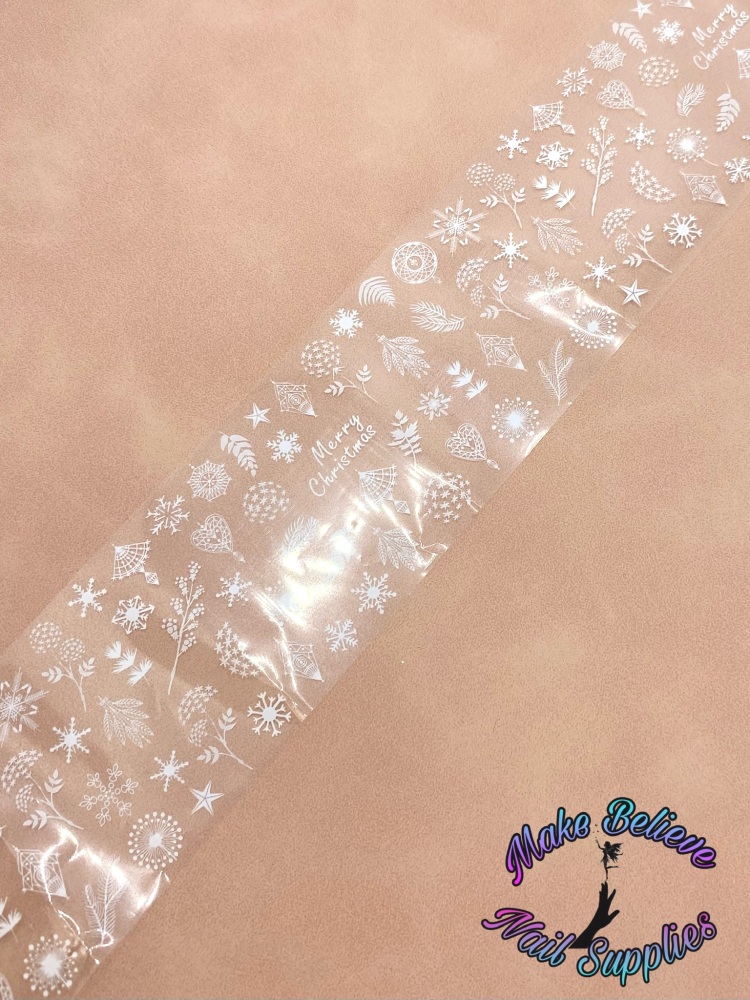 White Christmas clear back Christmas transfer foil