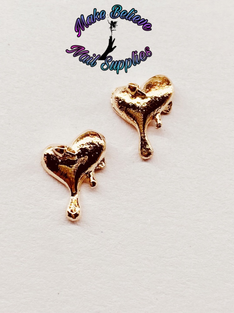 Rose Gold melt my heart charms