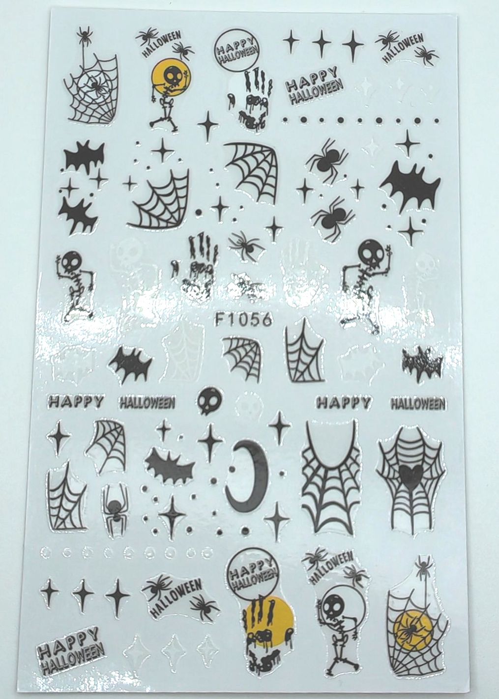 Black Batty Halloween stickers sheet