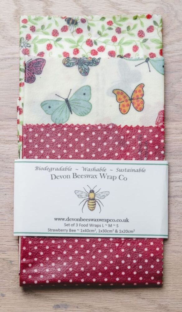 Strawberry Bee, Butterflies, Dotty Red