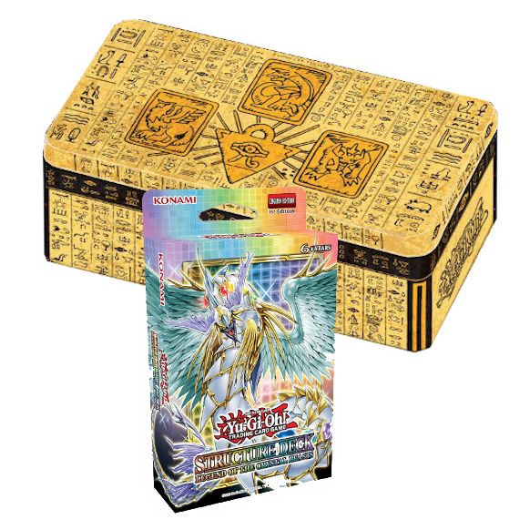 Yu-Gi-Oh! Pharaoh of the Gods 2022 Tin & Structure Deck Legend of the Crystal Beasts Bundle