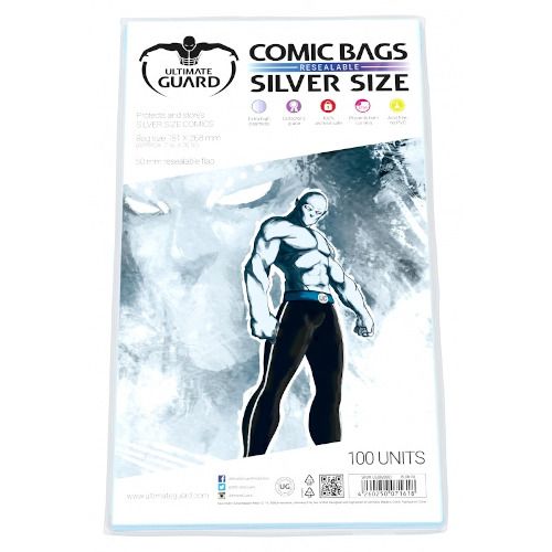 Comic Bags Resealable Silver Size - 100pk