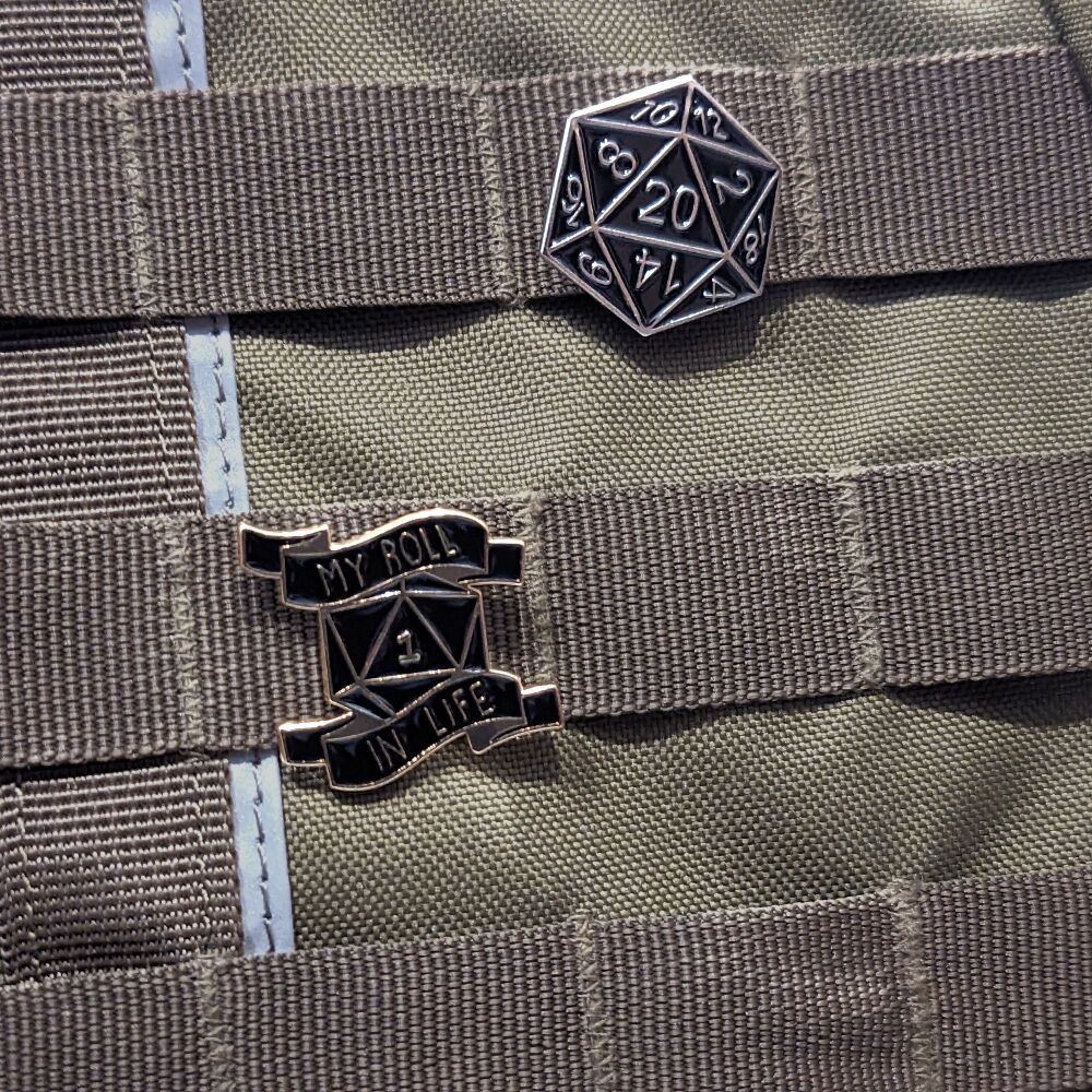 D20 Pin Badge