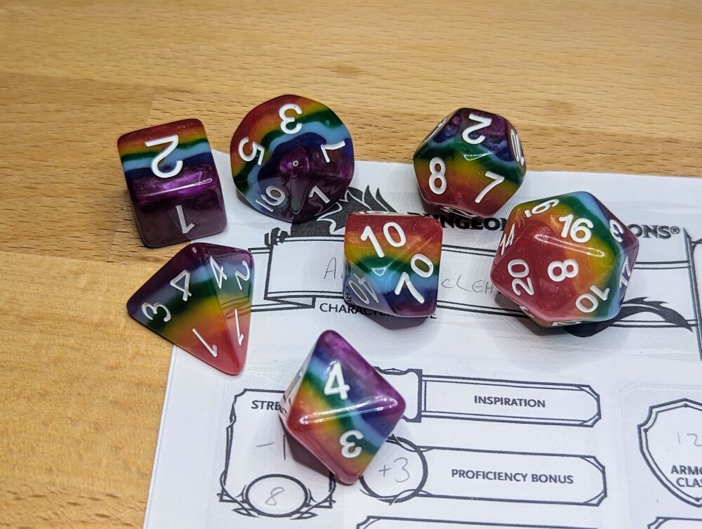 Rainbow Dice Set
