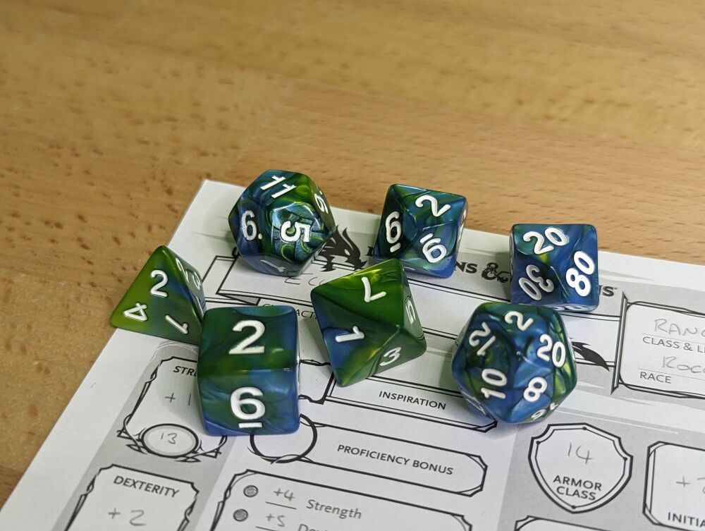 Emerald Tide Dice Set
