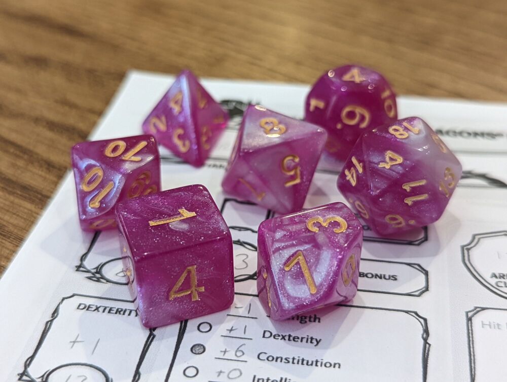 Bubblegum Dice Set