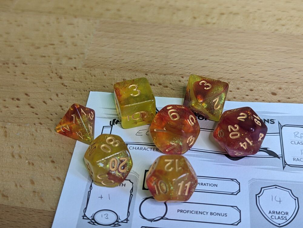Fire Bolt Dice Set