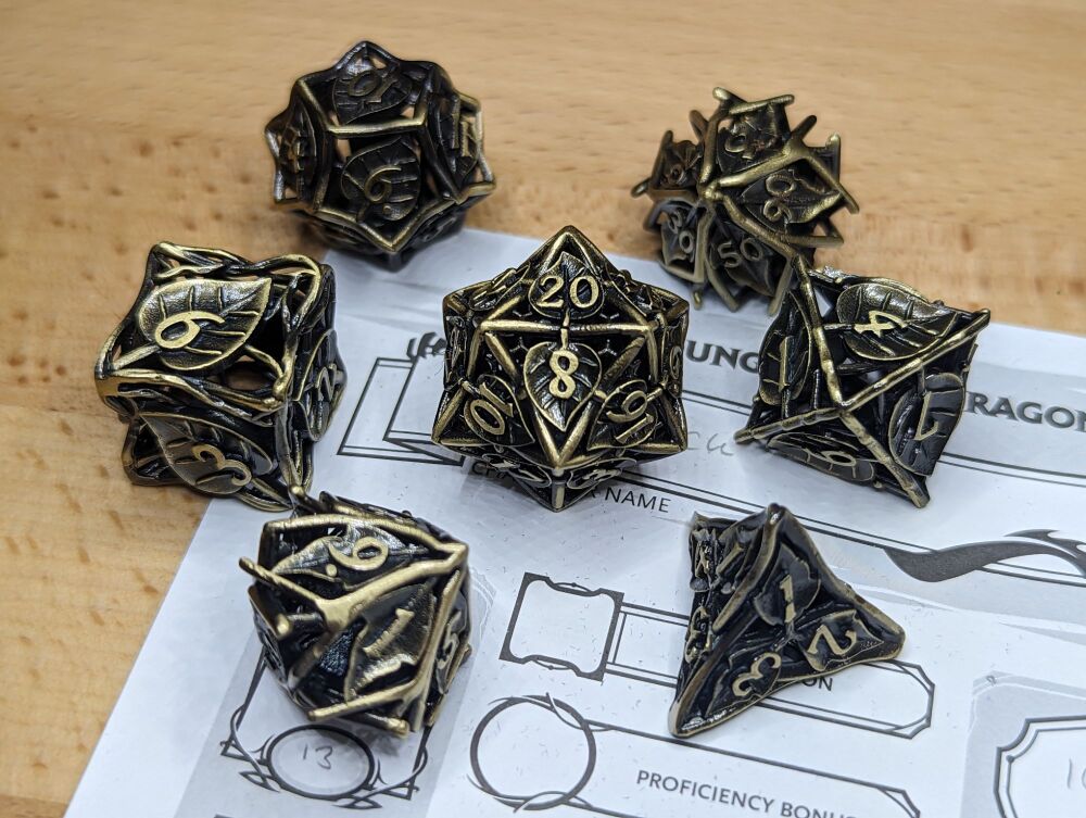 Hollow Metal Dice - Root Forged