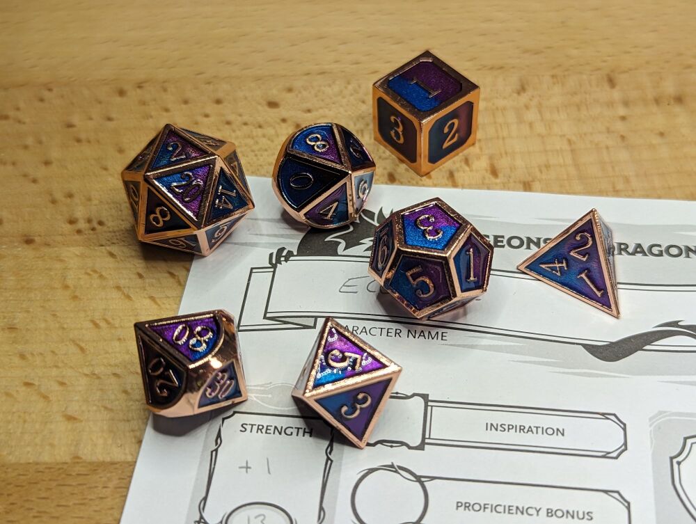 Dice - Metal - Wizard