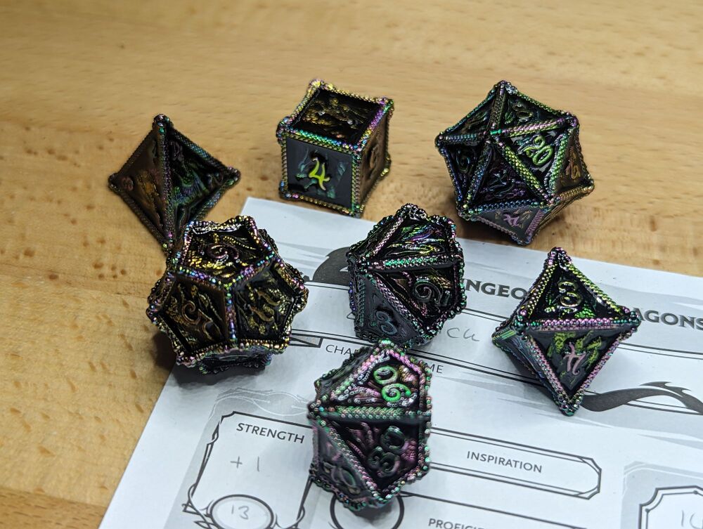 Wyrmshade - Metal Dice Set