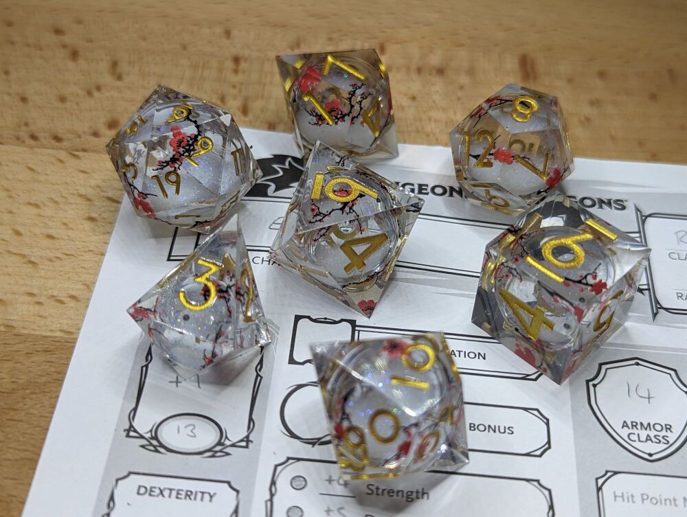 Dice - Sakura - Sharp Edge Resin