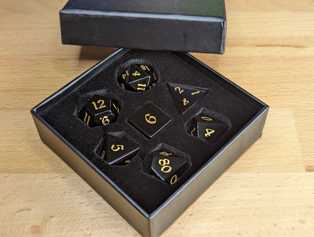 Obsidian Dice Set