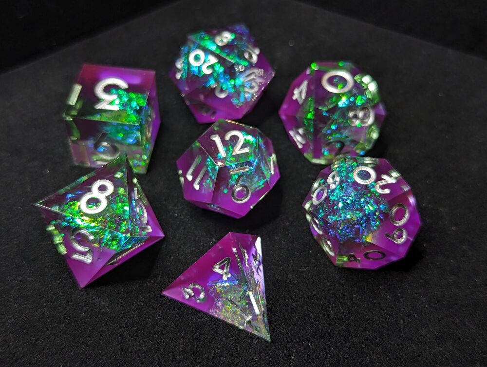 Dice - Fractured Spell - Sharp Edge Resin