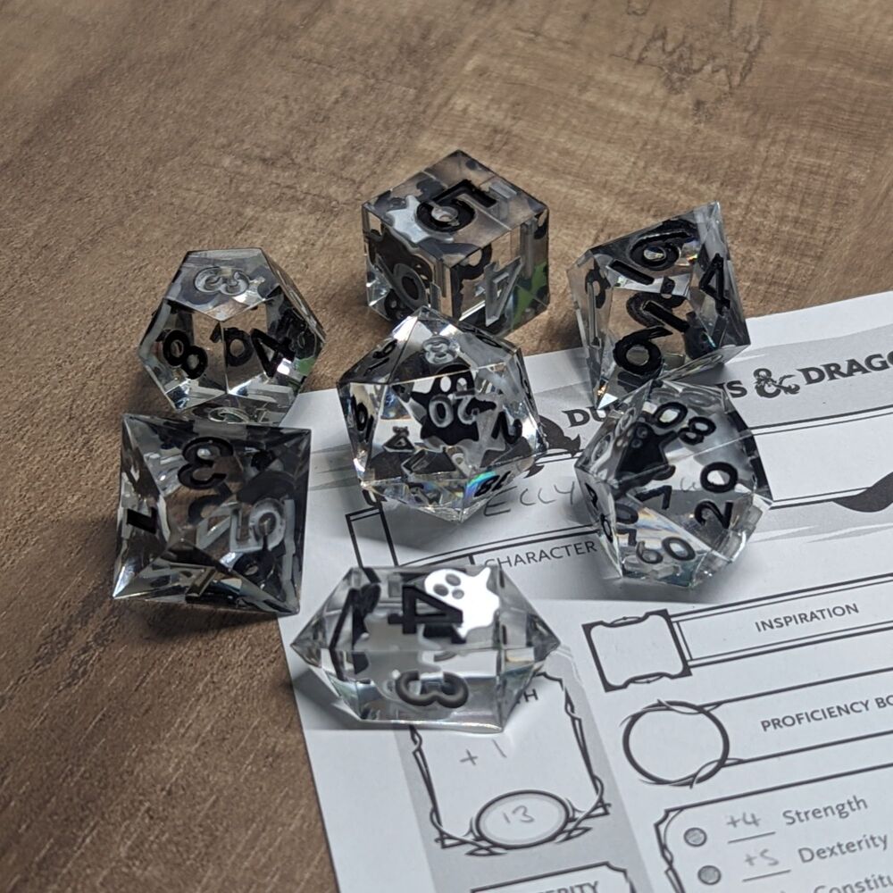 Dice - Whispering Spirits - Sharp Edge Resin