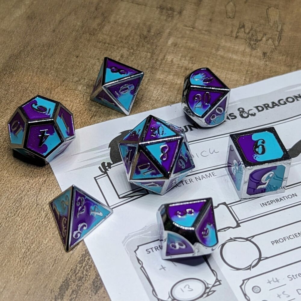 Dice - Metal - Fae Hex