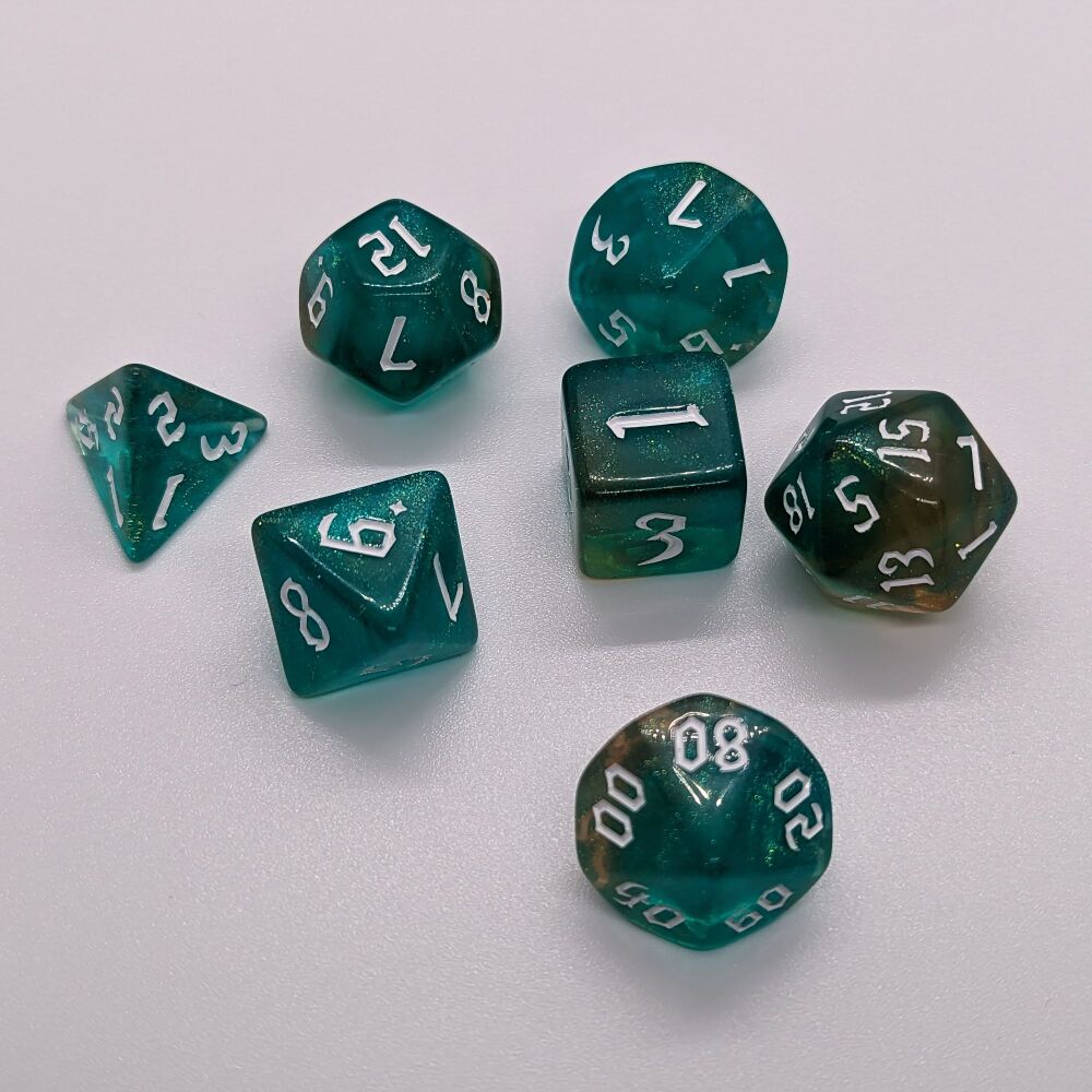 Seaglass Dice Set
