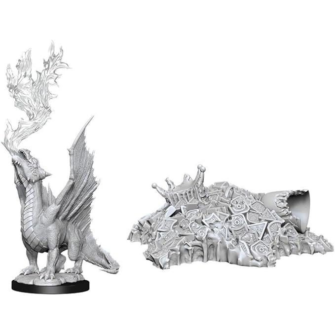 Gold Dragon Wyrmling & Small Treasure Pile