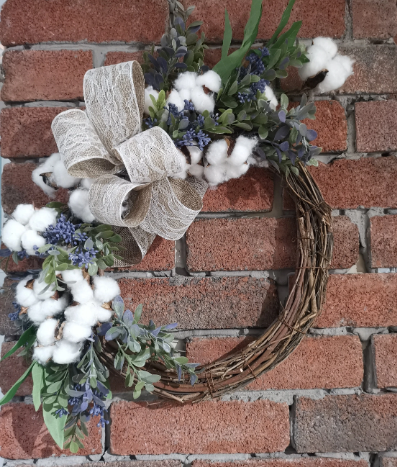 Cod pod door wreath,  2nd wedding anniversary gift