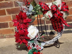 traditional winter front door wreath