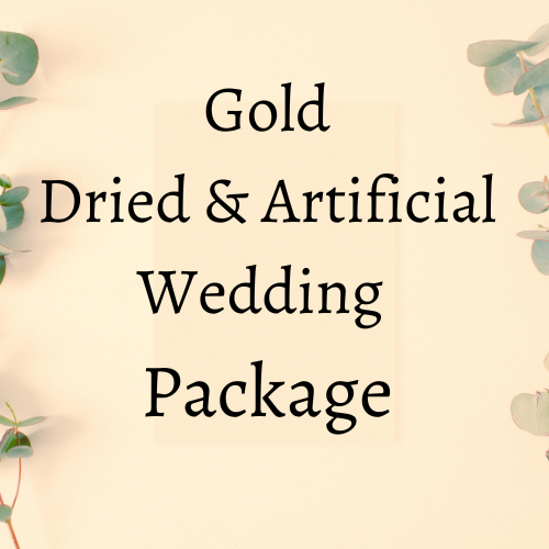 Gold Dried & artificial Wedding Package