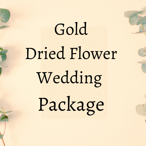 Gold Dried flower Wedding Package