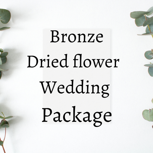 description image telling you the wedding package is for dried flowers