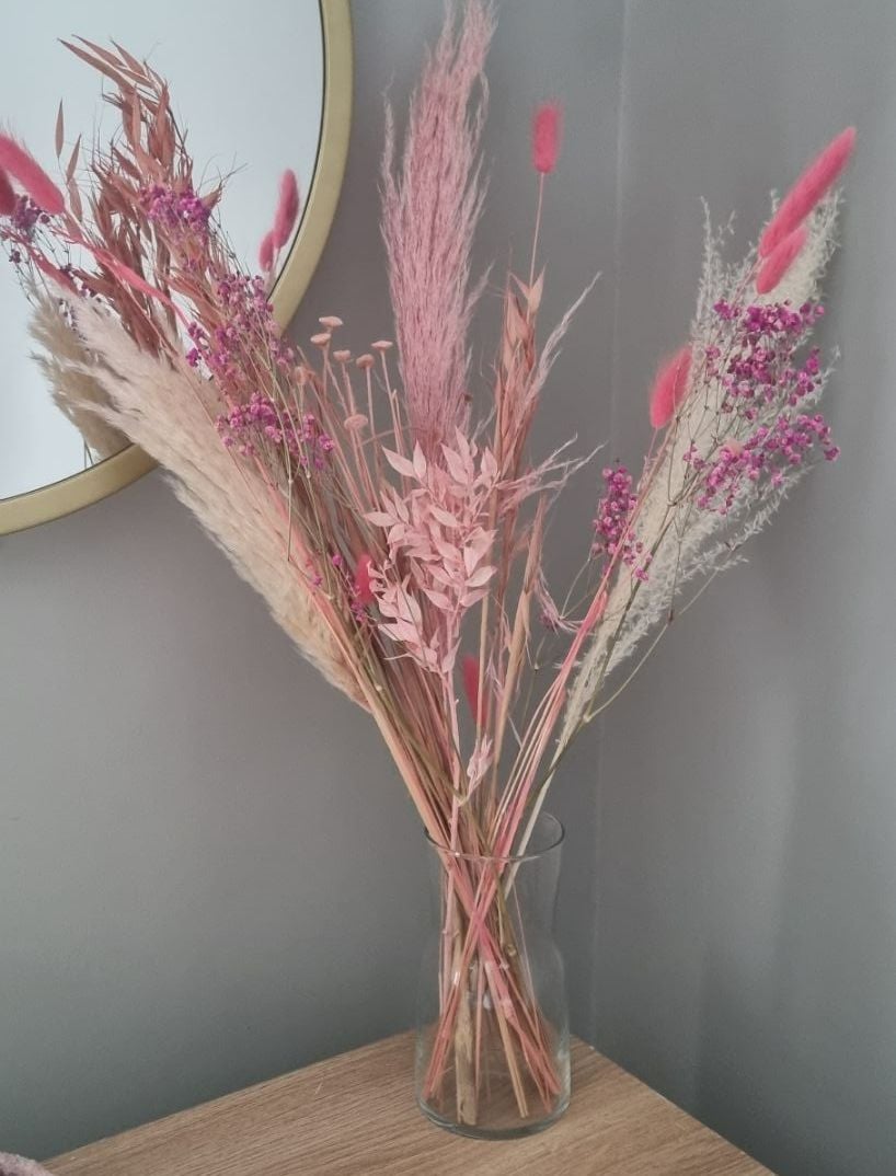 Pink Dried Flower Arrangement