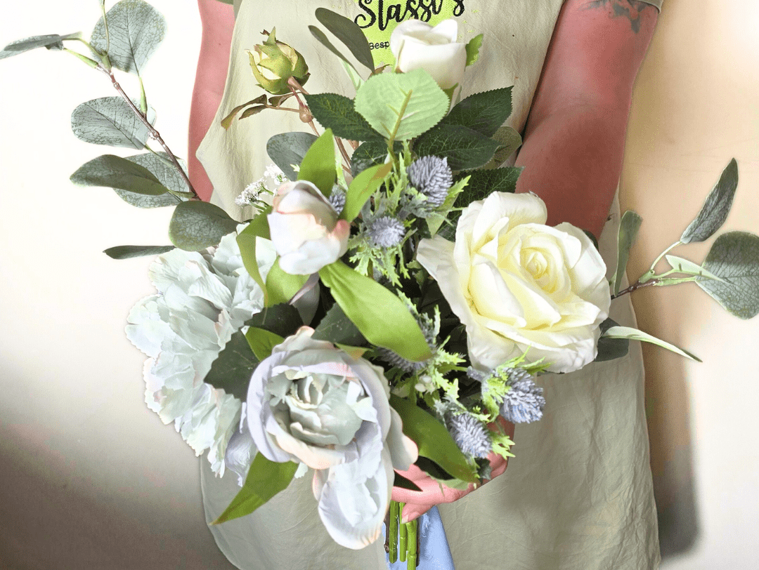 DUSKY BLUE BRIDESMAID BOUQUET