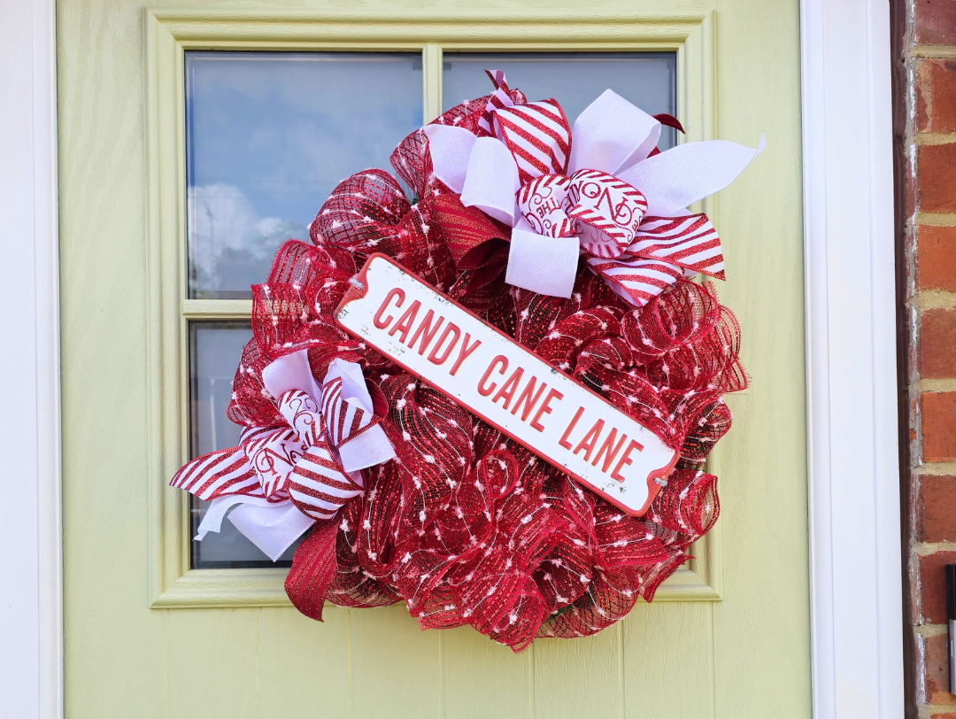 Candy Cane Wreath