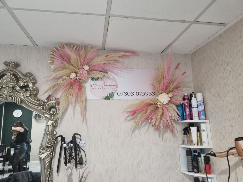 Pink salon pampas grass set