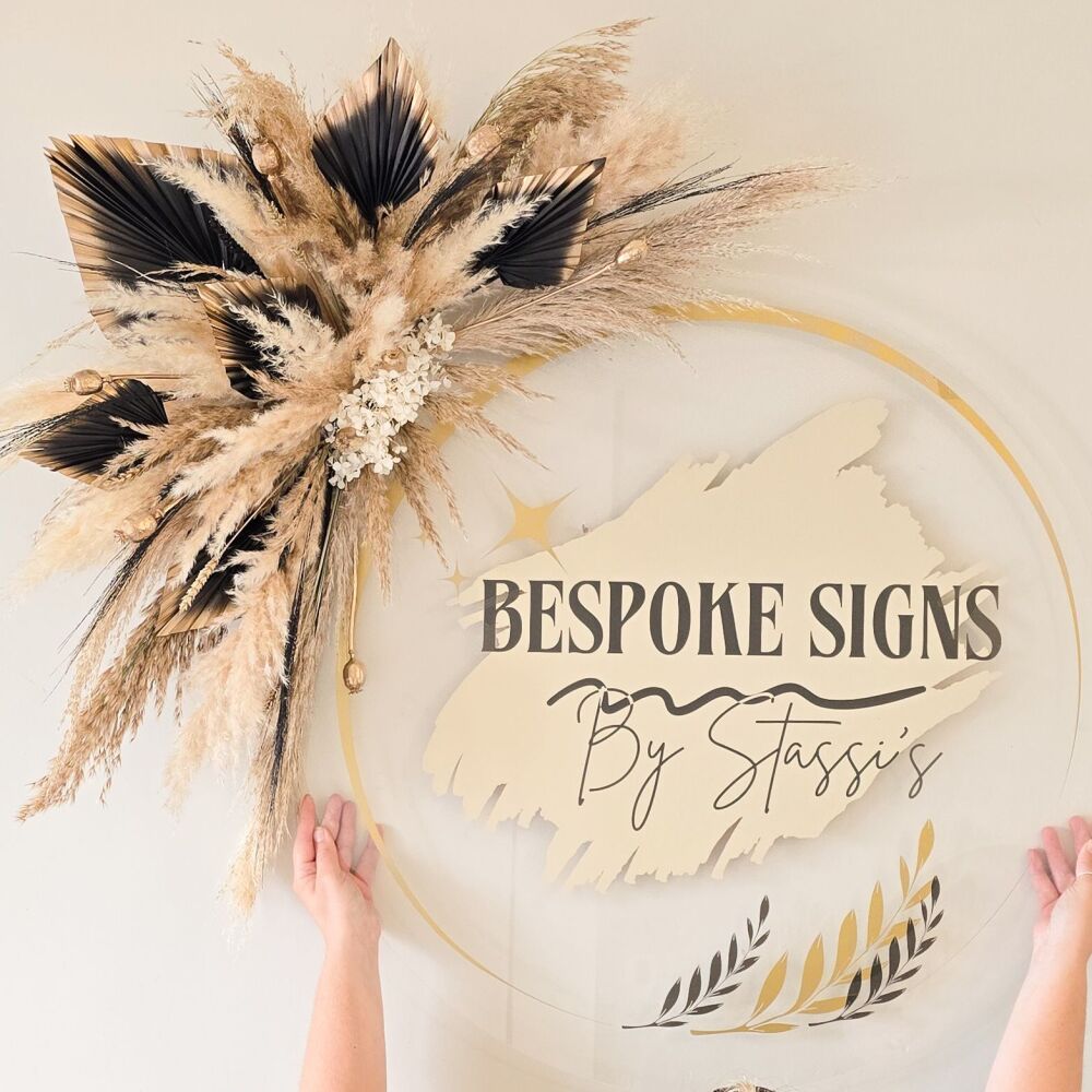 BLACK & GOLD PAMPAS DISPLAY