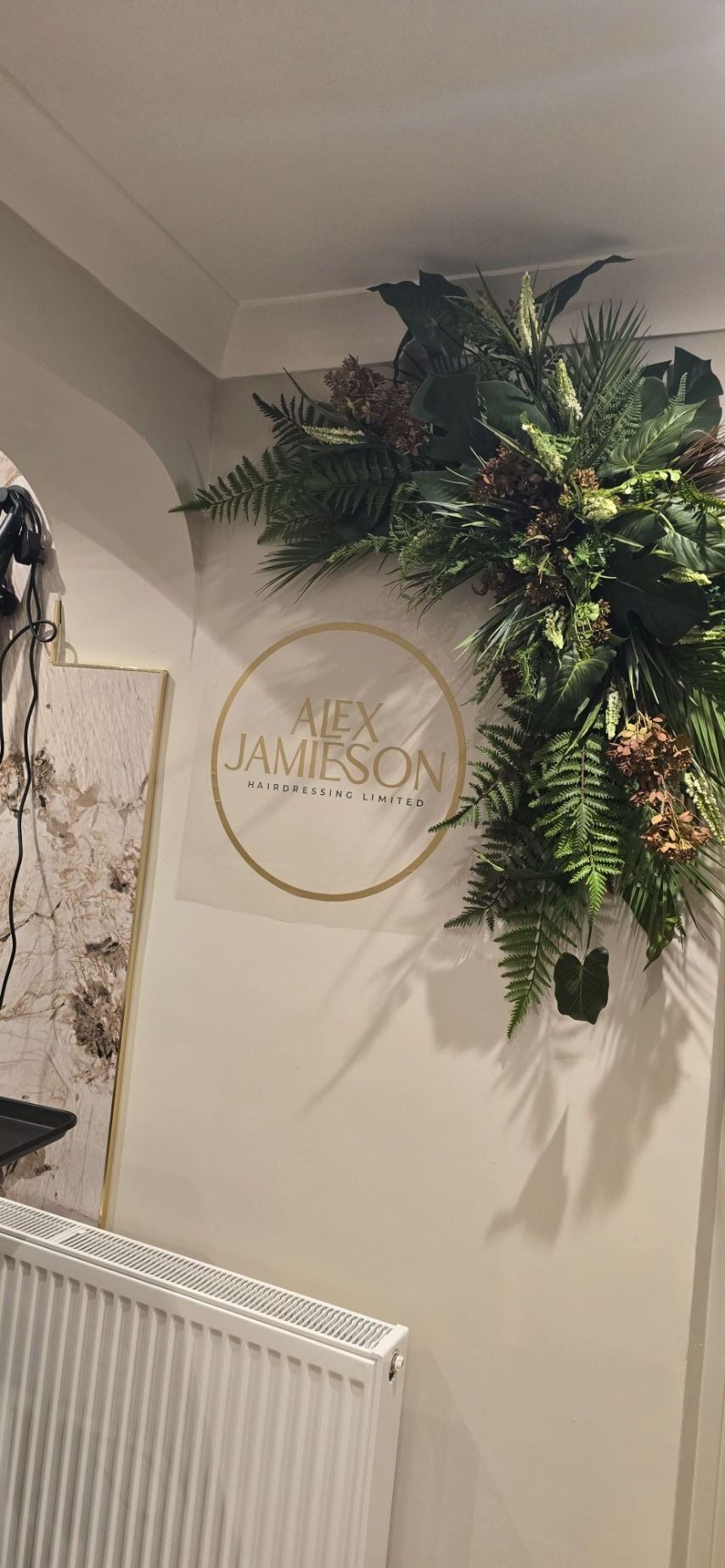 pink salon pampas grass wall decorations