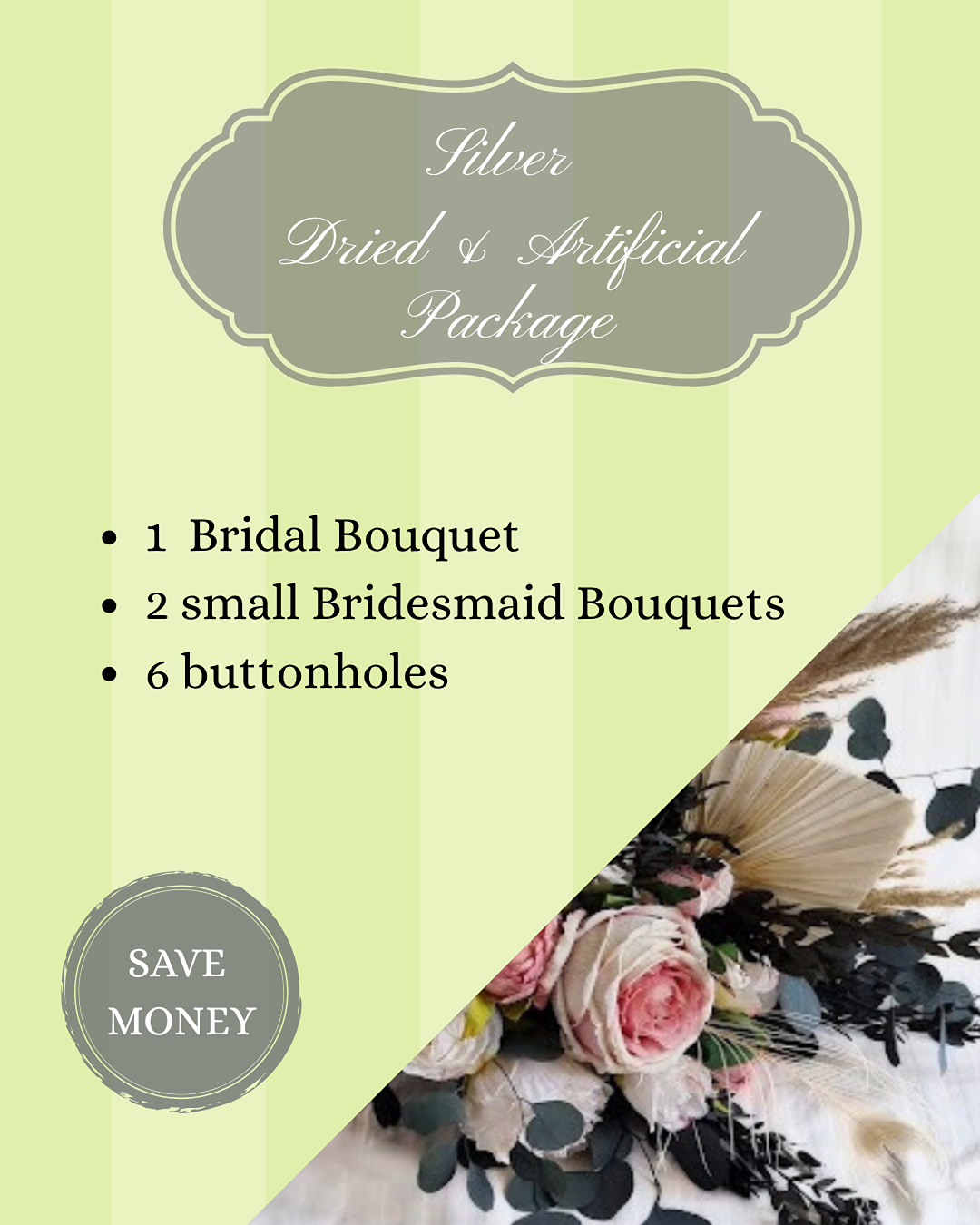 dried & artificial wedding flowers on a budget