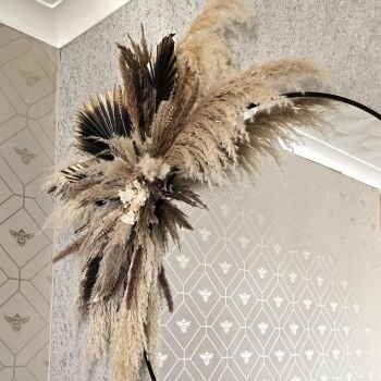 black and gold mirror black and gold mirror pampas grass