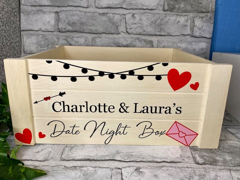 Date Night Wooden Crate