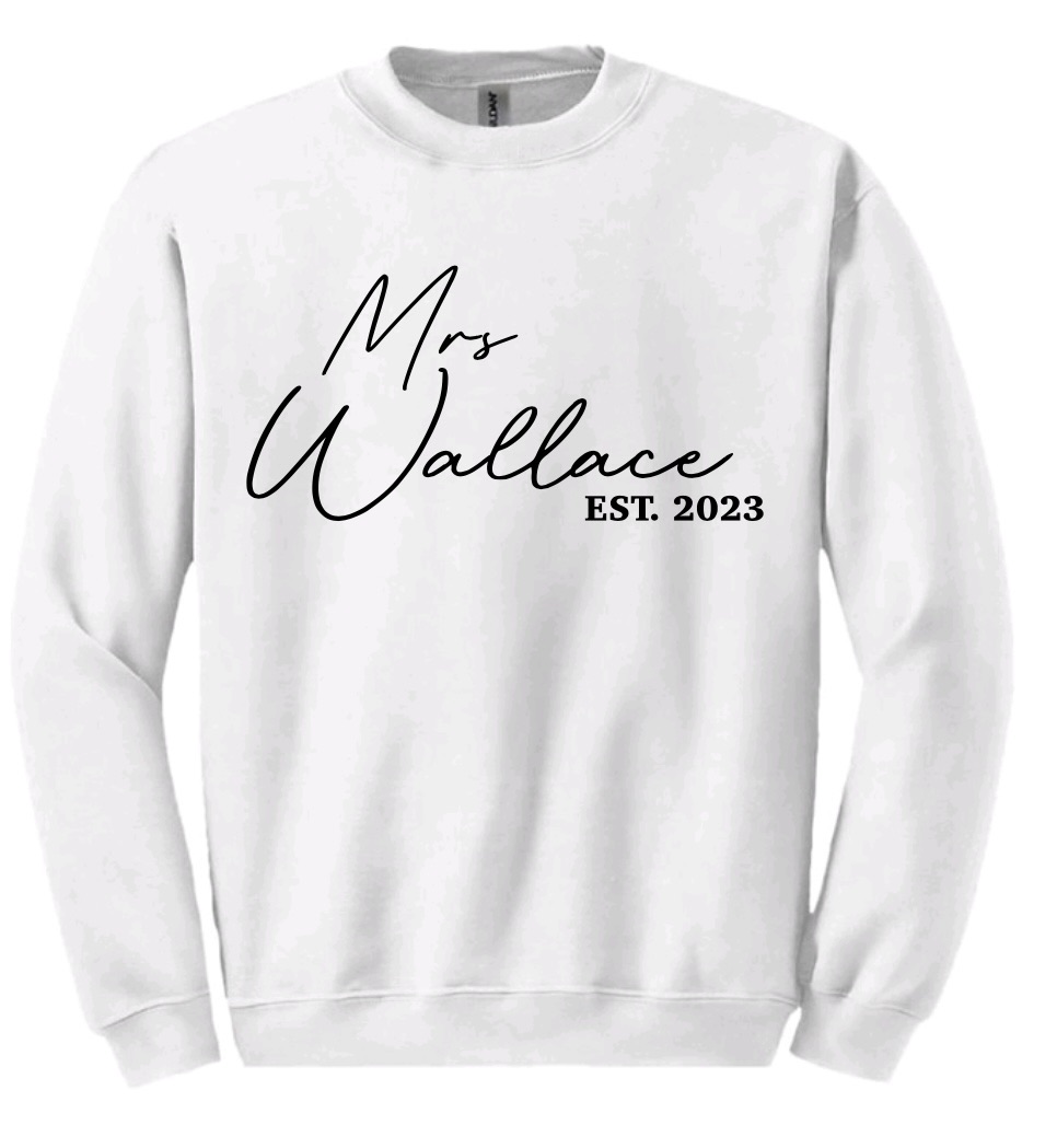 Unisex Sweatshirt - Mrs/Mr Est. 