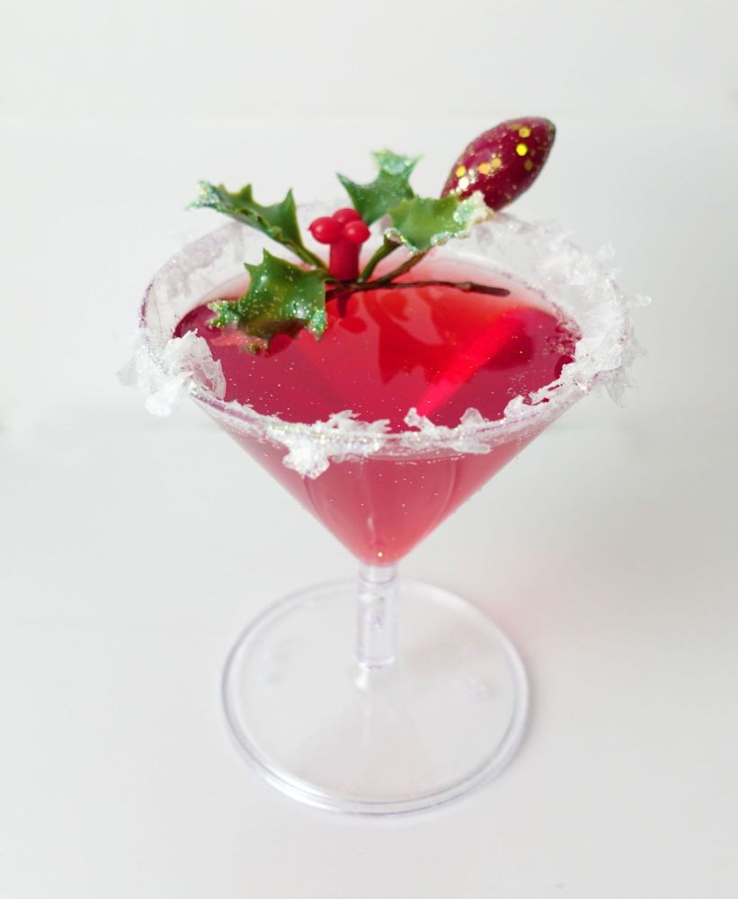 Festive Cranberry Cocktail Cake Topper
