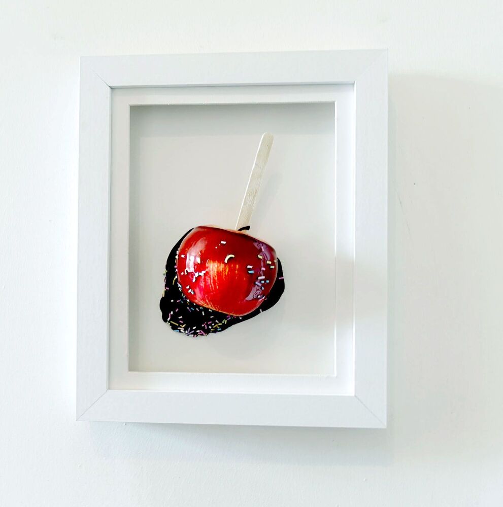 Framed 3D Food Art Toffee Apple