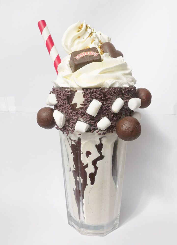 Diner Style Bailey's Chocolate Fake Food Art American Diner Shake