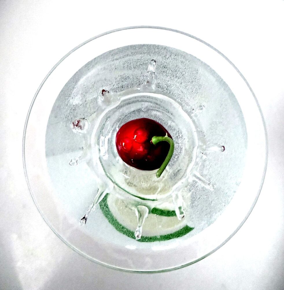 Splash Effect Lime Martini Cocktail